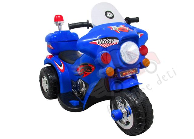 Detská elektrická motorka trojkolesová Megacar MM7 1x20W, 1x6V 4,5Ah, modrá