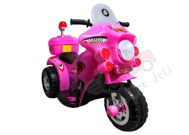 Detská elektrická motorka trojkolesová Megacar MM7 1x20W, 1x6V 4,5Ah, ružová