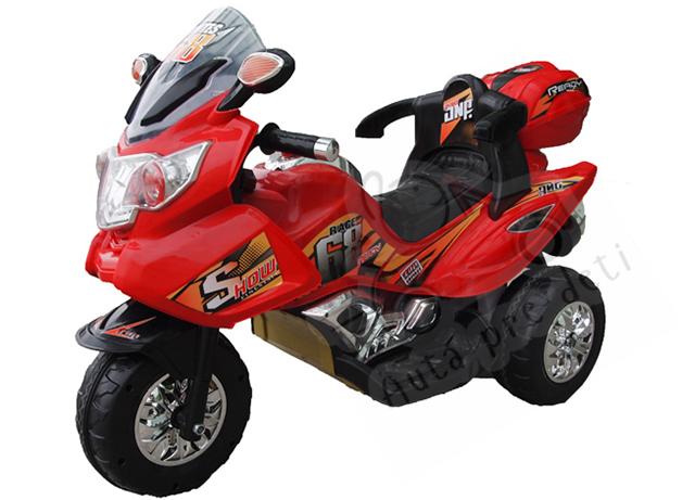 Detská elektrická motorka trojkolesová Megacar MM3, 2 x 35 W, 2x 6V, 4.5Ah veľká červená