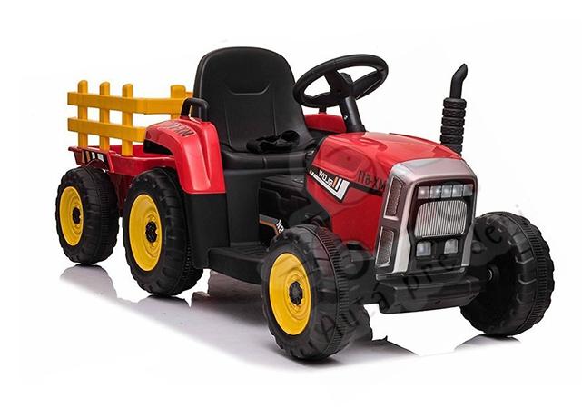 Megacar detský elektrický traktor s vlečkou XMX611, 2x 45W, 12V, 4,5Ah červený