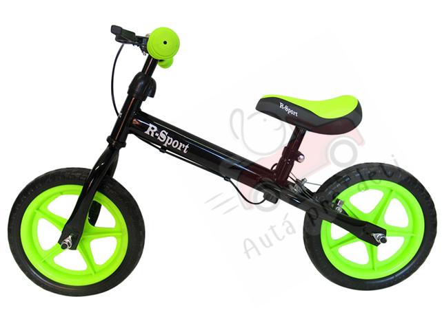 Odrážadlo balančný bicykel R-SPORT RM4, 89x50x37 cm, EVA kolesá 28 cm, zeleno-čierne