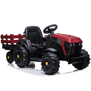 Detský elektrický traktor a vlečkou Megacar detský elektrický traktor BDM0925, 2x45W, 12V7Ah, červený