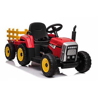 Megacar detský elektrický traktor s vlečkou XMX611, 2x 45W, 12V, 4,5Ah červený s DO