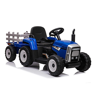 Megacar detský elektrický traktor s vlečkou XMX611, 2x 45W, 12V, 4,5Ah modrý s DO