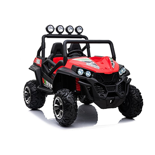 Detské elektrické autíčko bugina Megacar Buggy S2588, kožené sedadlo, EVA kolesá, predné LED svetlá,4x45w, 2x12V 7Ah, červená