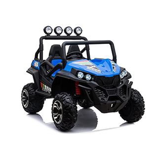 Detské elektrické autíčko bugina Megacar Buggy S2588, kožené sedadlo, EVA kolesá, predné LED svetlá, 4x45w, 2x12V 7Ah, modrá