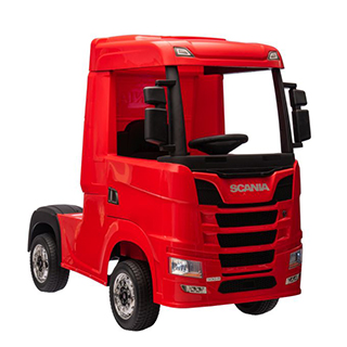 Detské elektrické autíčko kamión Megacar Scania 500R HL698, 4x45W, 2x12V 7Ah, červený lakovaný
