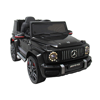 Detské elektrické autíčko Megacar Mercedes G63, kolesá EVA pena, rádio USB, MP3, diaľkové ovládanie, kožená sedačka , 4x45W, 12V 7,5Ah,čierna