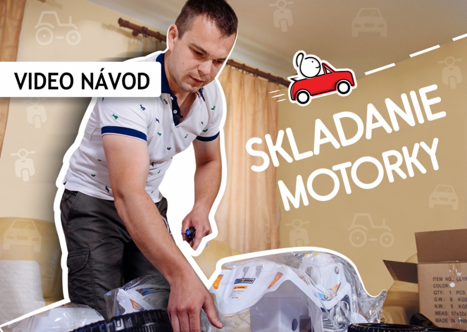 Elektrická motorka - ako si ju poskladať? VIDEO NÁVOD