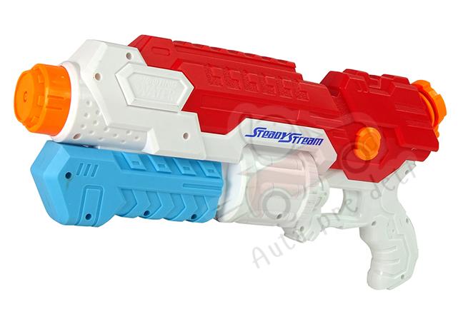 Detská pištoľ na vodu, 40 cm, 900 ml, bielo-červená