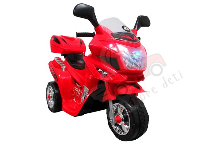 Detská elektrická motorka trojkolesováv Megacar MM6 1x20W, 1x6V 4,5Ah, červená