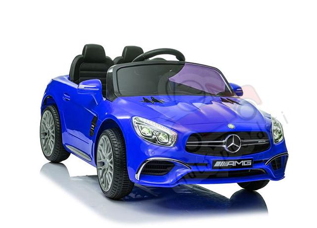 Detské elektrické autíčko dvojmiestne  Megacar Mercedes SL65 S, LCD displej, 2x45W, 1x12V 7Ah, modré lakované