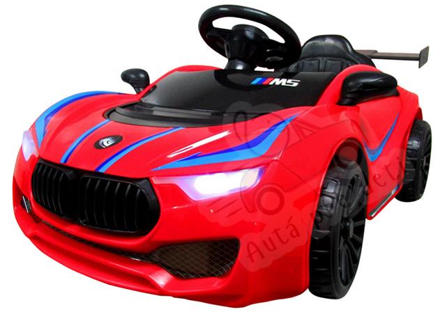 Detské elektrické autíčko Megacar BM5, 2x30W, 1x6V 10Ah, červené