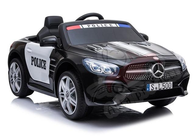 Megacar Mercedes SL500 Policia, 2x45W, 12V 7Ah, čierne