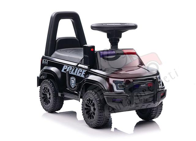 Odrážadlo Megacar Policajné autíčko QLS-993, čierne