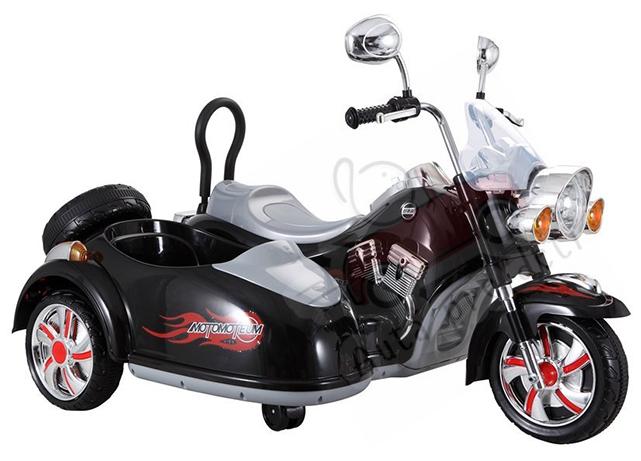 Megacar detská elektrická motorka SX138, 2x45W, 2x6V 7Ah , čierna