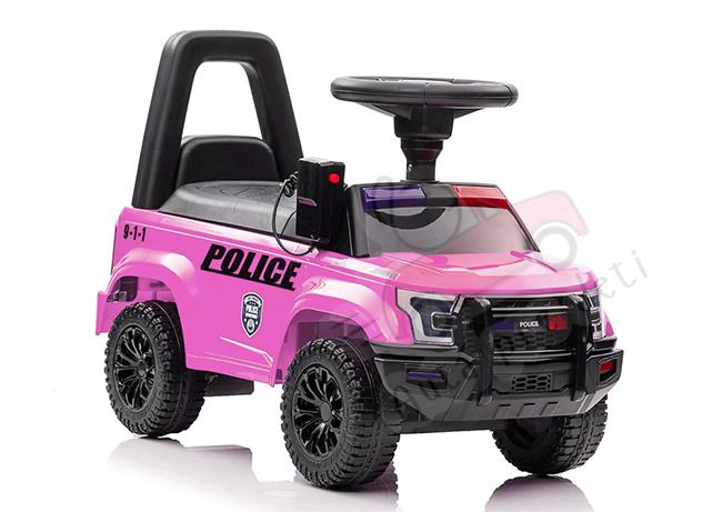 Odrážadlo Megacar Policajné autíčko QLS-993, ružové