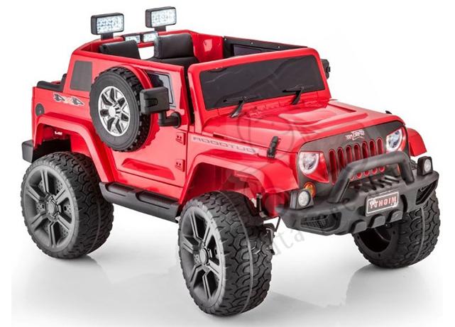 Megacar Jeep HL1668 4x4, 4x45W, 2x12V 7Ah, červený