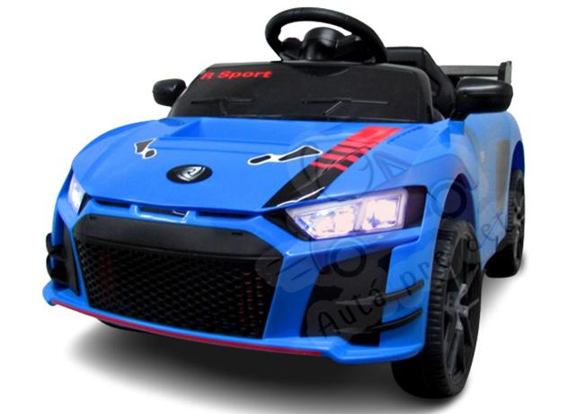 Detské elektrické autíčko Megacar AM1, diaľkové ovládanie, rádio MP3 + USB, 2x30W, 2x 6V 4,5Ah, modré