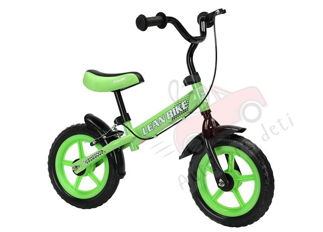 Megacar  balančný bicykel Mario, mäkké EVA kolesá, zelený