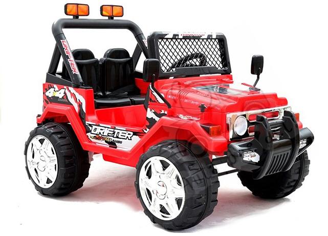 Megacar Jeep Raptor S618, 2x45W, 1x12V 7Ah, červený
