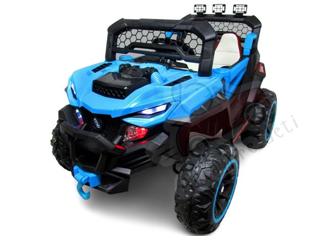 Detské elektrické autíčko bugina Megacar Buggy XM9, 4x45W, 1x12V 7Ah, modrá
