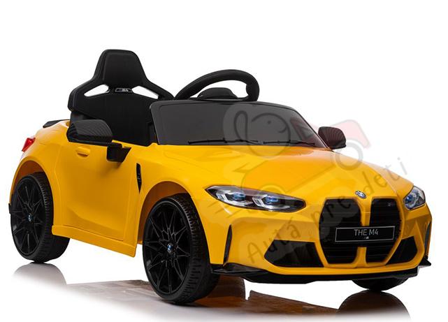 Detské elektrické autíčko Megacar BMW M4, 2x45W,12V 14Ah, žlté