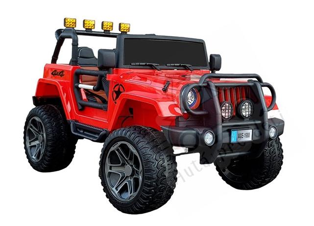 Megacar Jeep WXE-1688, 4x45W, 12V 10Ah, červený