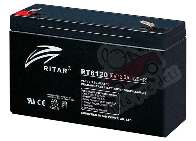 MEGACAR olovená batéria RITAR 6V 12Ah