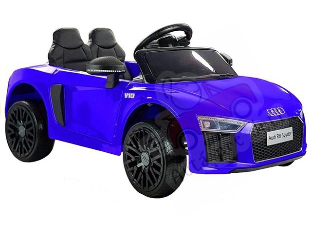 Detské elektrické autíčko Megacar Audi R8 Spyder, 2x45W, 2x6V 4,5Ah, modré