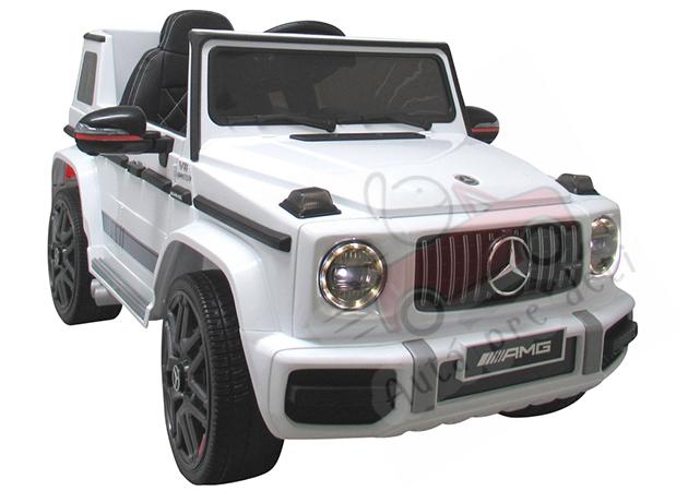 Detské elektrické autíčko Megacar Mercedes G63,  2x35W, 12V 4,5Ah, biele