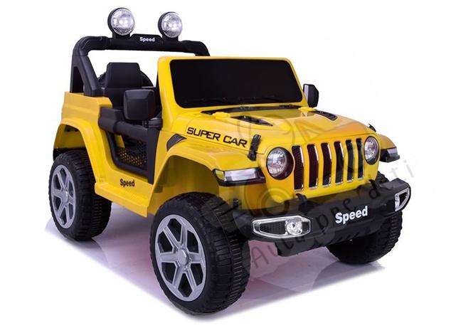 Megacar detské elektrické autíčko Jeep FT-938, 4x45W, 12V 7Ah, žltý lakovaný