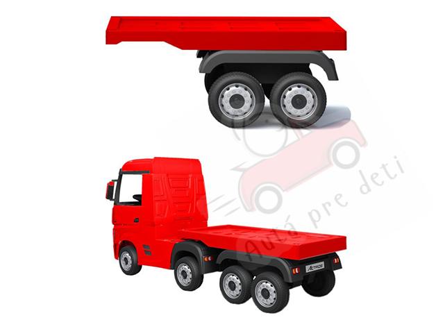 Megacar Náves k detskému kamiónu Mercedes Actros HL358, červený