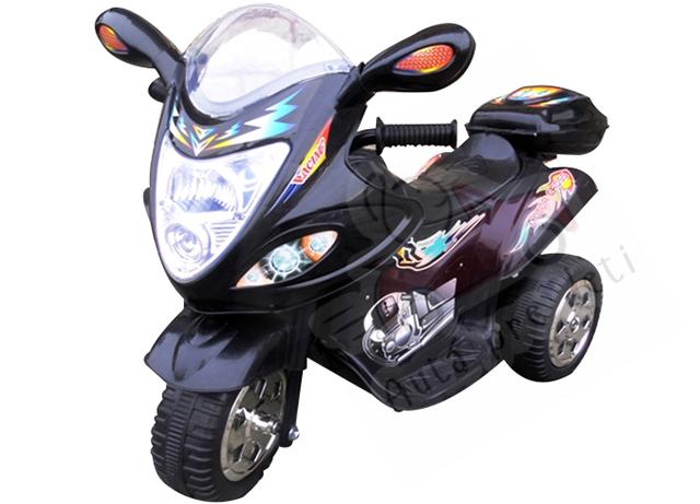 Megacar detská elektrická motorka malá MM1 18 W, 1x 6V, 4.5Ah čierna