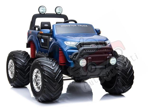 Megacar Ford Ranger Monster Truck MT550, LCD, 4x45W, 2x12V 7Ah, modrý lakovaný