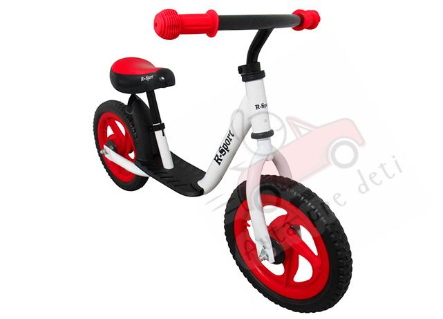Odrážadlo balančný bicykel R-SPORT RM5, 85x59x42 cm, penové EVA kolesá 28 cm, bielo-červené