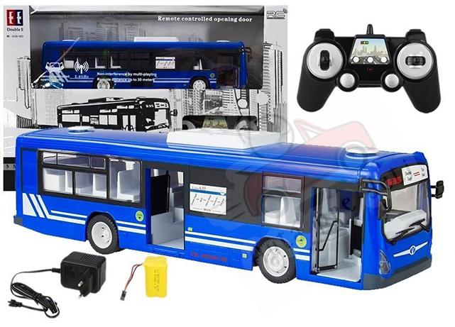 LEANTOYS Double E detský mestský autobus R/C, modrý