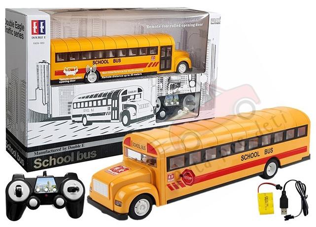 LEANTOYS Double E detský školský autobus R/C, žltý
