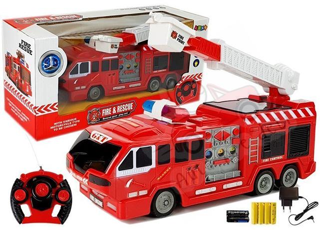 LEANTOYS detské hasičské autíčko R/C, 28cm