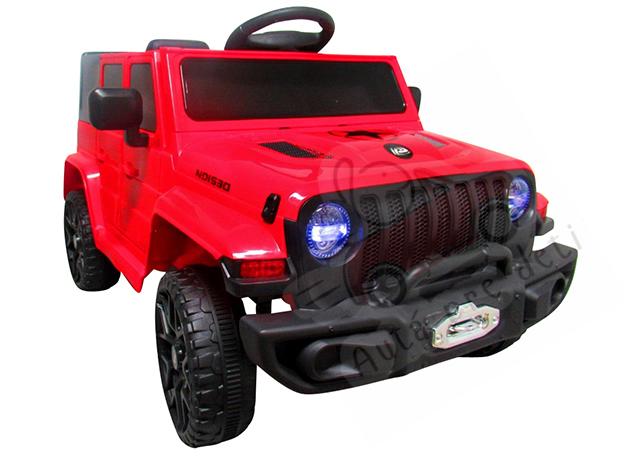Megacar Cabrio Jeep FM3,  2x30W, 2x6V 4Ah, červené
