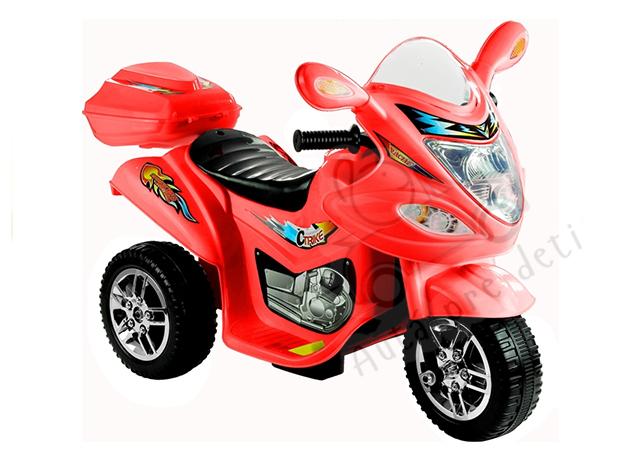Megacar detská elektrická motorka BJX-88, trojkolesová, 18W, 6V 4,5Ah, červená