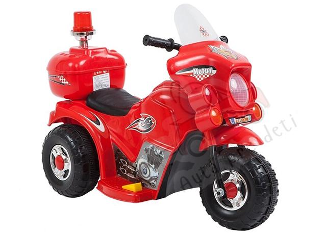 Detská elektrická motorka trojkolesová Megacar LL999, 35W, 6V 4,5Ah, červená