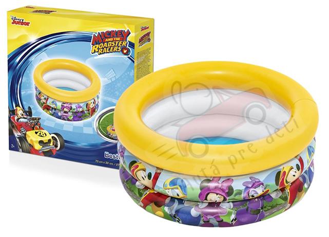 Nafukovací bazén pre deti Bestway 91018 Micky Mouse racer, 70x30 cm 