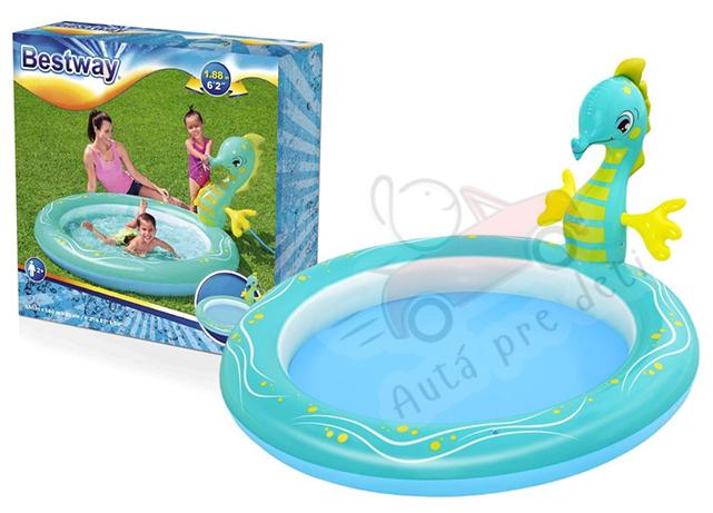 Zábavný nafukovací bazén pre deti s fontánou Bestway 53114, 188 cm