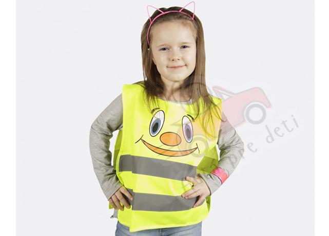 Reflexná vesta pre deti K203 ÚSMEV, žltá