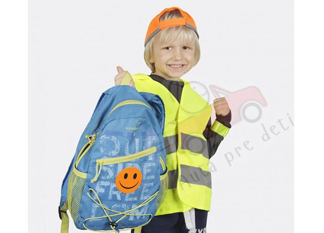 Reflexná vesta pre deti K201/Ž s kapucňou, žltá