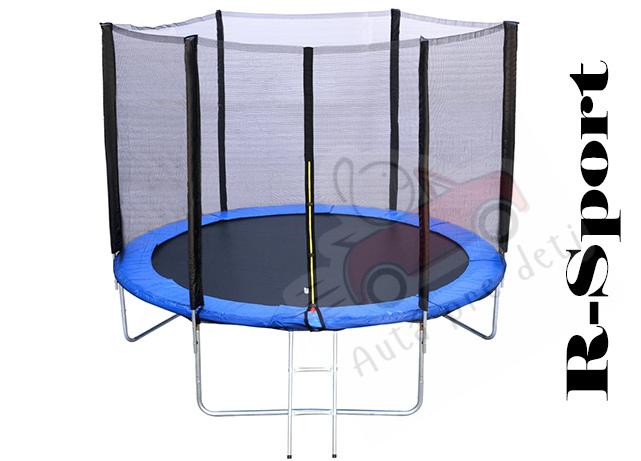 Trampolína R-SPORT 252 cm, 8 FT + ochranná sieť + rebrík