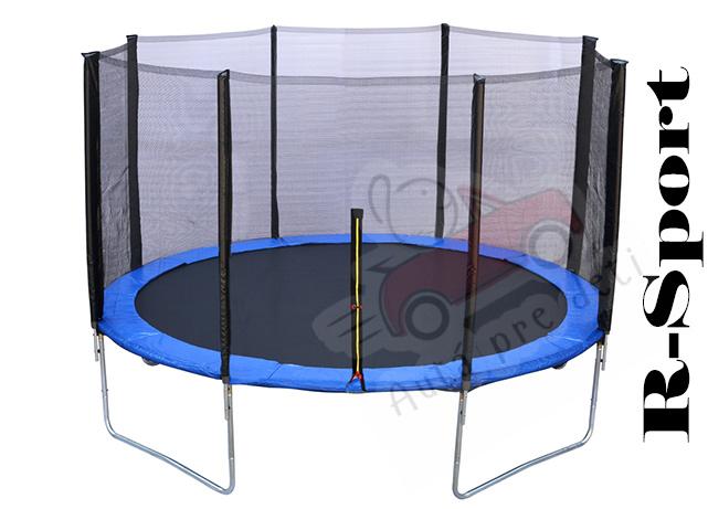 Trampolína R-SPORT 374 cm, 12 FT + ochranná sieť + rebrík