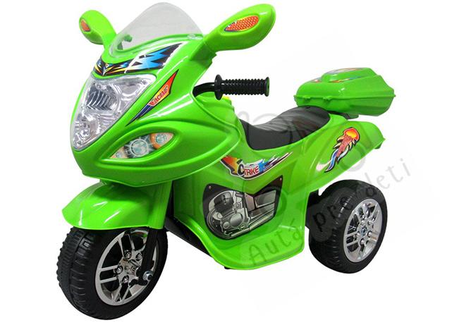 Megacar detská elektrická motorka malá MM1 18 W, 1x 6V, 4.5Ah zelená