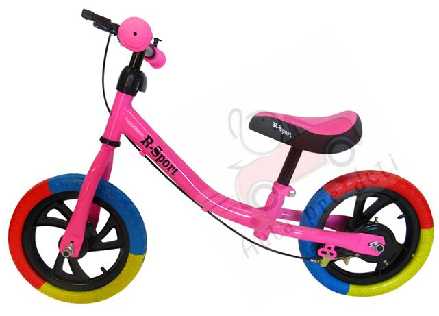 Odrážadlo balančný bicykel R-SPORT RM6, 81x58x43 cm, EVA kolesá 28 cm, ružové